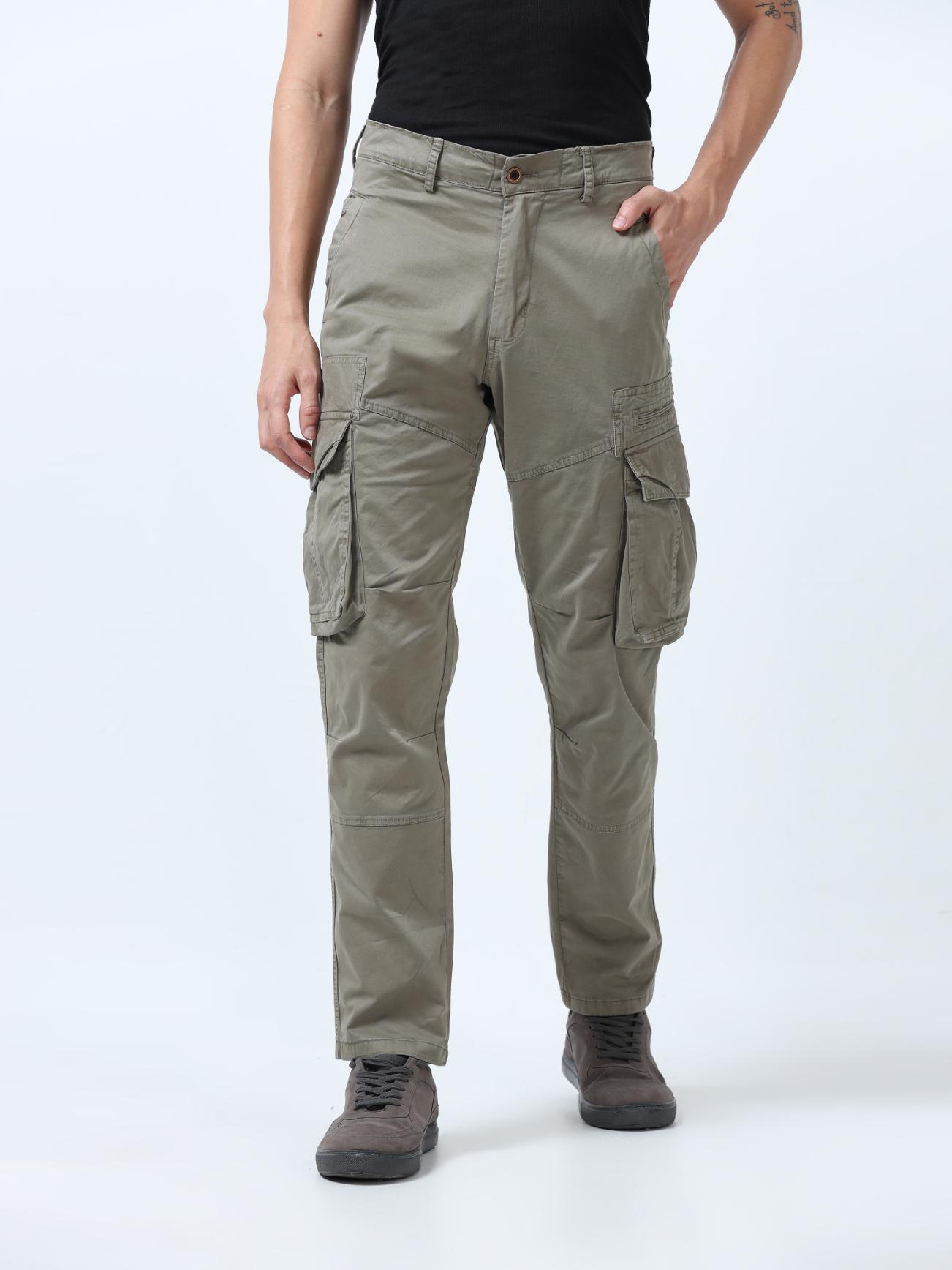 Khaki Cotton Cargo Pant