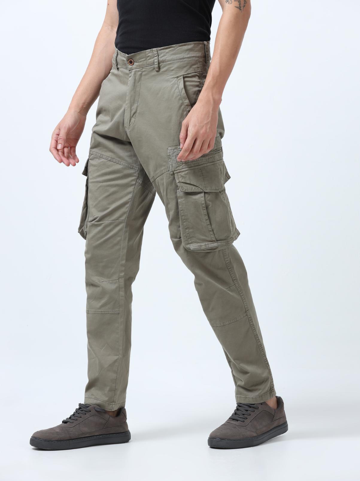 Khaki Cotton Cargo Pant