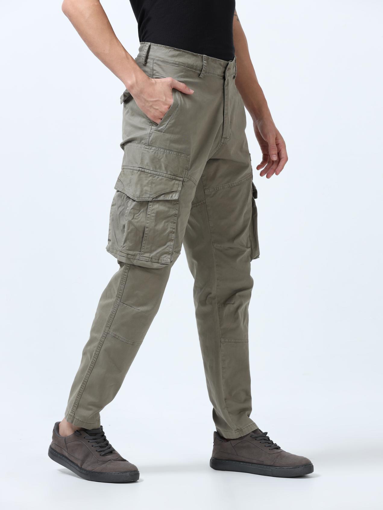 Khaki Cotton Cargo Pant