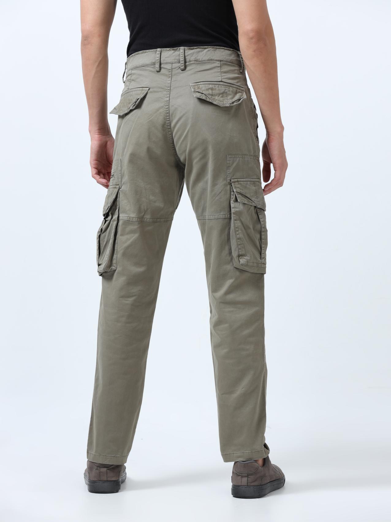 Khaki Cotton Cargo Pant