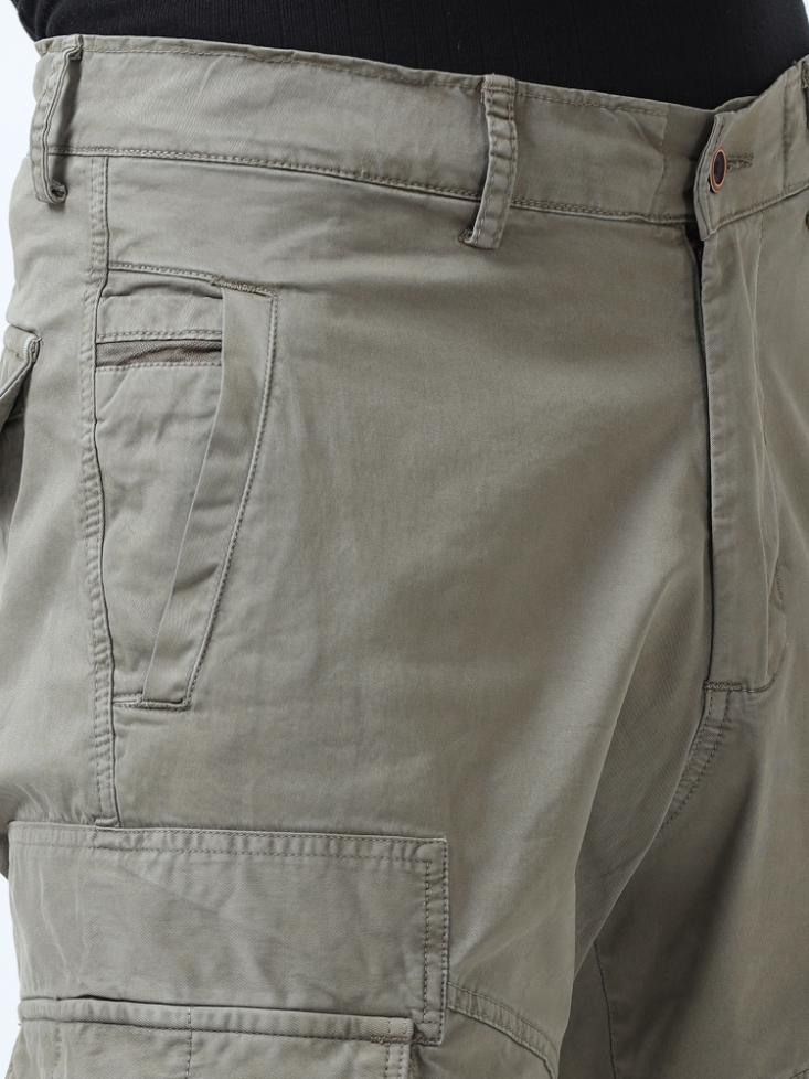 Khaki Cotton Cargo Pant