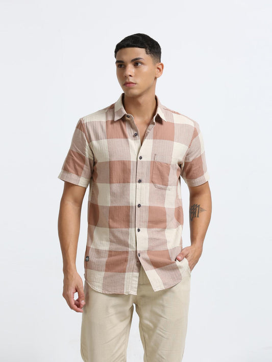 Browny Box Checks Casual Shirt