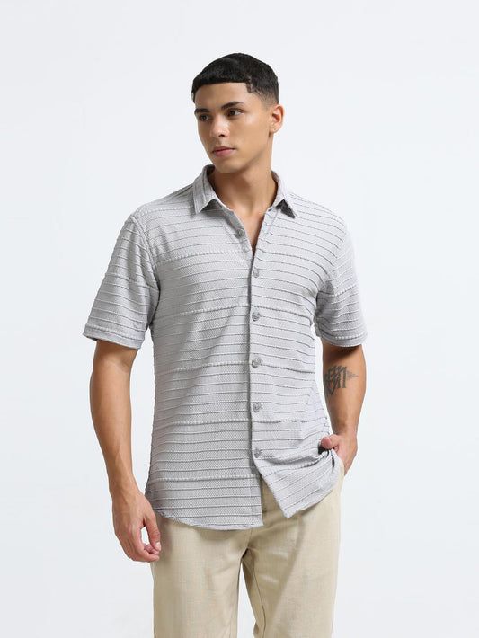 Light Grey Threadwork Shirt