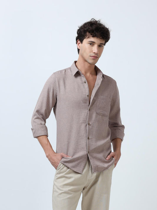 Premium Brown Plain Shirt