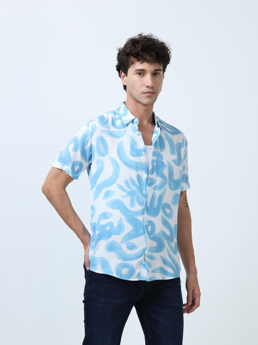 Blue Brush Artful Shirt