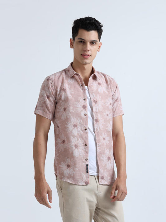 Pink Floral Print Shirt